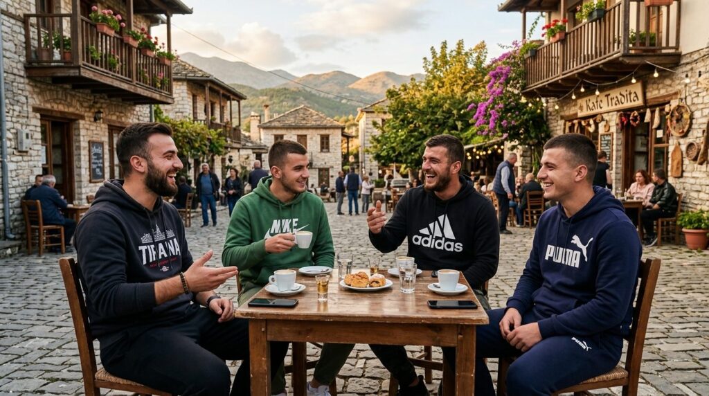 Professional stock photograph, 16:9 ratio, young men in casu